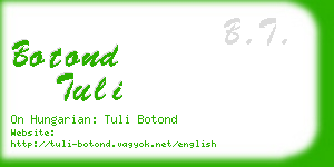 botond tuli business card